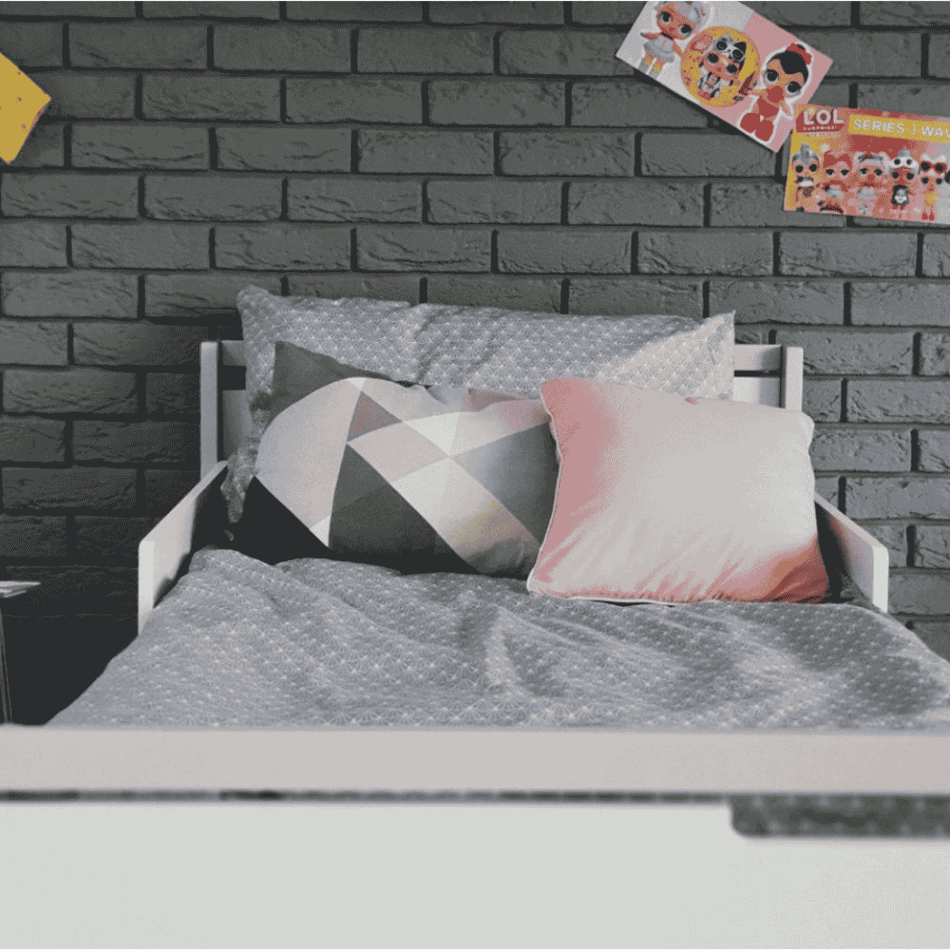 Postel pro Teenagery Lussi 190 Gekko Kids, Bílá / Šedá